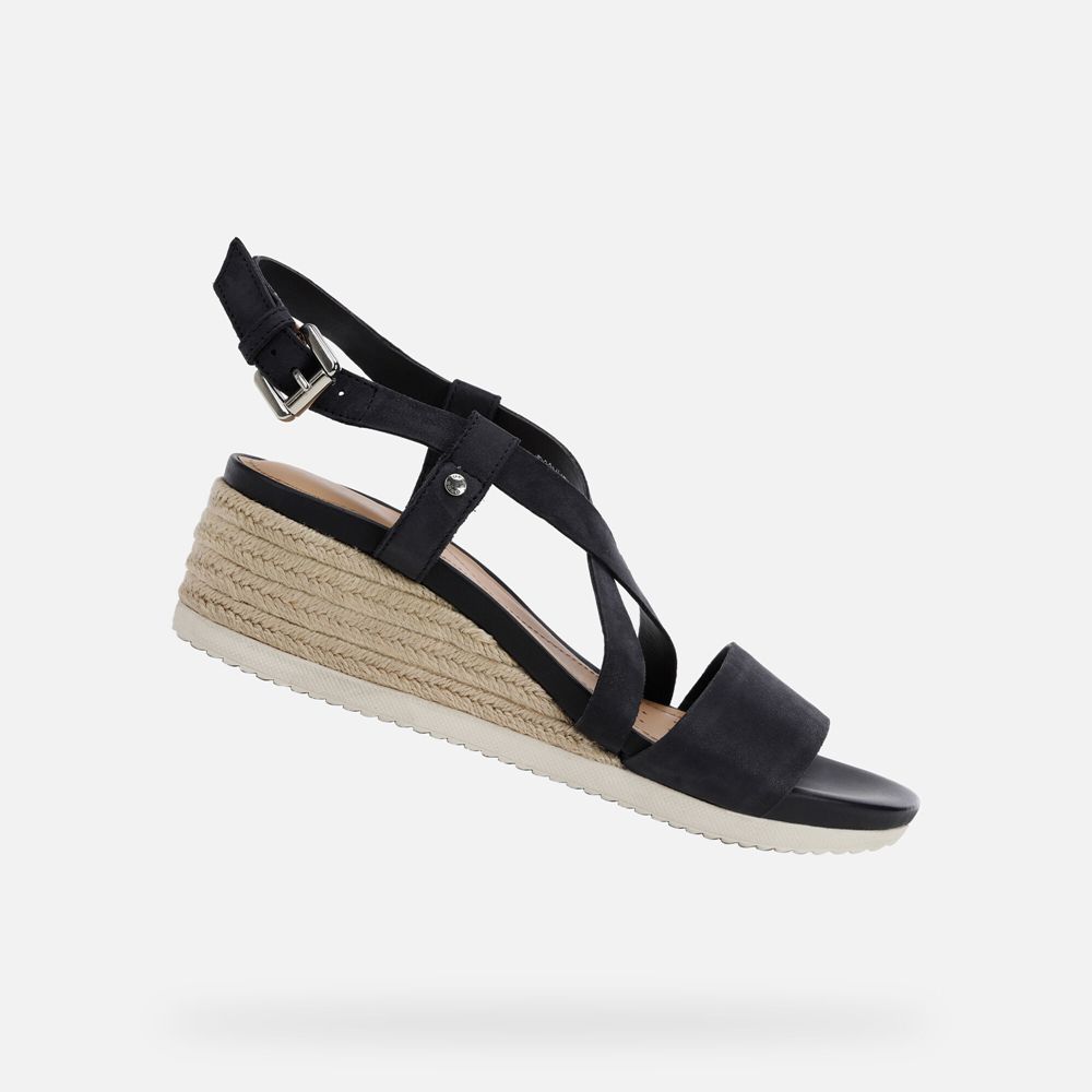 Geox Bayan Sandalet Lacivert - Ischia Corda - KIH-798105